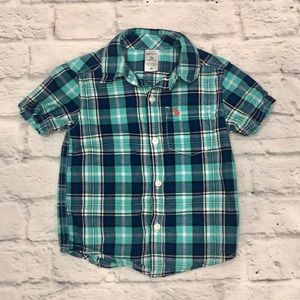 Carter’s 2T Boys Short Sleeve Botton Down Top